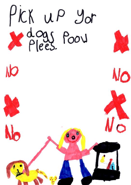 Dog Fouling Poster by Seren age 6.5